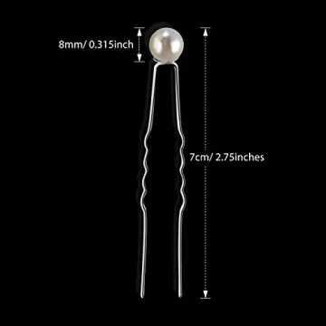 Elegant Pearl Hair Pins for Weddings and Events - 40 Pack