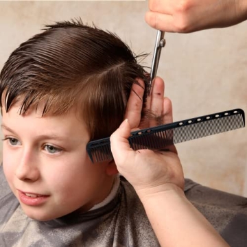 5Pcs Black Barber Combs Set - Durable Styling Tools for Men