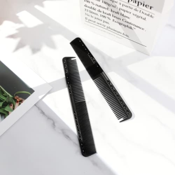 5Pcs Black Barber Combs Set - Durable Styling Tools for Men