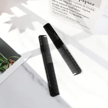 5Pcs Black Barber Combs Set - Durable Styling Tools for Men