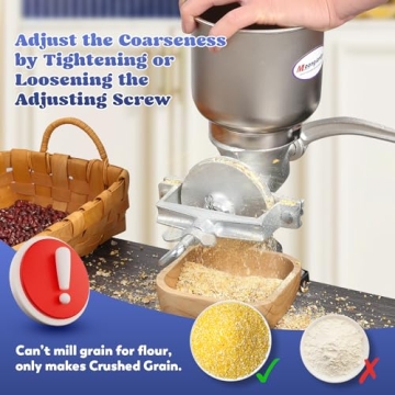 Moongiantgo Cast Iron Corn Grinder Mill for Efficient Grinding