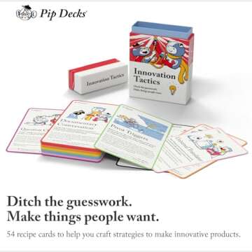 Pip Decks Innovation Tactics Card Deck - Enhance Product Design with Expert Strategies