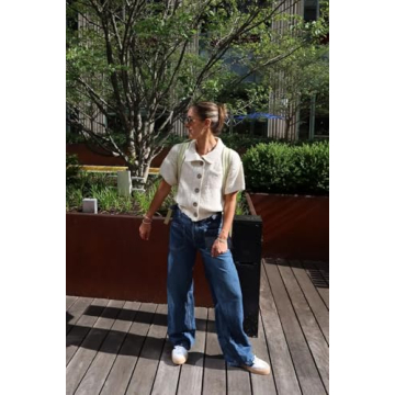 Allimy Womens Jeans High Waisted High Rise Straight Leg Baggy Ankle Wide Leg Pants Woman Y2K Mom Boyfriend Jeans for Women Trendy 2025 Denim Cargo Pants Women Navy Blue Size 6