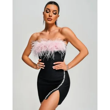 Elegant BELLA BARNETT Mini Bandage Strapless Dress