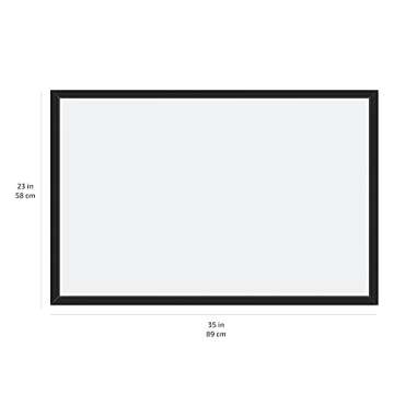 Amazon Basics Magnetic Dry Erase Whiteboard, 35 x 23-Inch, Black Wooden Frame