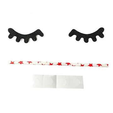 Yashell Topper, Reusable Gold Horn,Ears and Eyelashes Cake Value Set for Unicorn Party Decoration for Baby Shower，Weddin