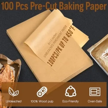 Parchment Paper Sheets - 100 Pcs Non-Stick Baking