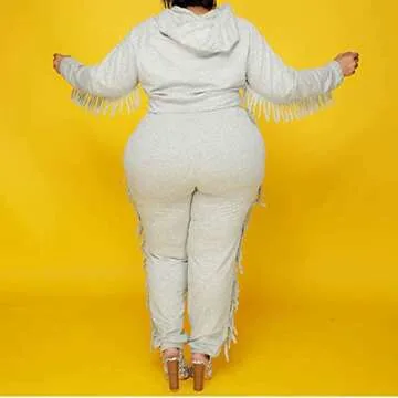 IyMoo Plus Size 2 Piece Tracksuit Set for Women