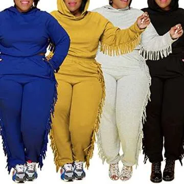 IyMoo Plus Size 2 Piece Tracksuit Set for Women