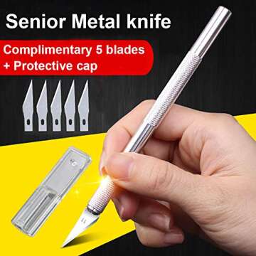 AROIC Wallpaper Smoothing Tool Kit Include Black Tape Measure,red Squeegee,Medium-Hardness Squeegee,snitty Vinyl Cutter and Craft Knife with 5 Replacement Blades for Adhesive Paper Application Window