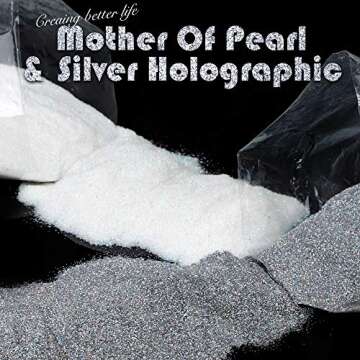 YGDZ White & Silver Glitter Pack 200G for Crafts