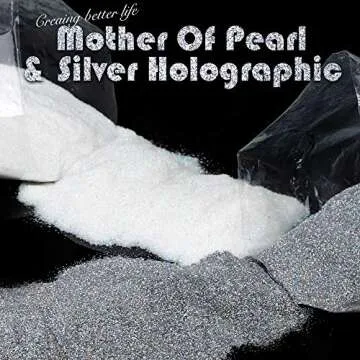 YGDZ White & Silver Glitter Pack 200G for Crafts