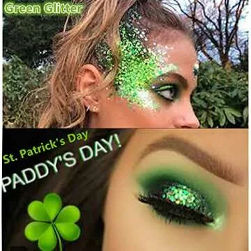 Go Ho Green Face Body Glitter for Festivals and Parties