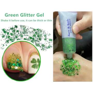 Go Ho Green Face Body Glitter for Festivals and Parties