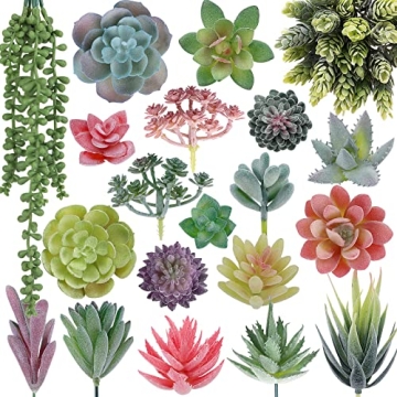 Realistic CEWOR Faux Succulents Set for Home Decor