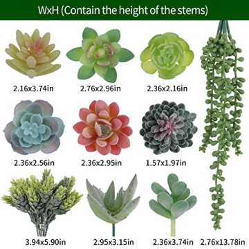 Realistic CEWOR Faux Succulents Set for Home Decor
