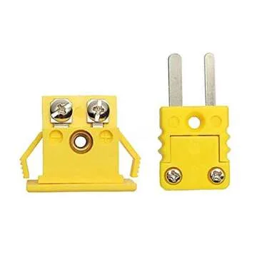 SeaISee 2Set K-Type Panel Mount Thermocouple Miniature Socket and Plug Connector(Yellow)