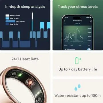 Oura Ring Gen3 Horizon - Rose Gold - Size 9 - Smart Ring - Size First with Oura Ring Gen3 Sizing Kit - Sleep Tracking Wearable - Heart Rate - Fitness Tracker - 5-7 Days Battery Life