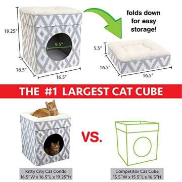 Kitty City Indoor Cat Cube Furniture, White Cube
