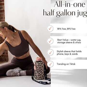 H2O Capsule 2.2L Water Bottle with Storage Sleeve