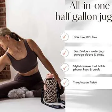 H2O Capsule 2.2L Water Bottle with Storage Sleeve