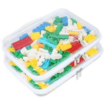 2Pack Zippered Hard Pouch, Clear Hard Shell Zipper Case, Clear Plastic Pouches Travel Bags for Kids,...