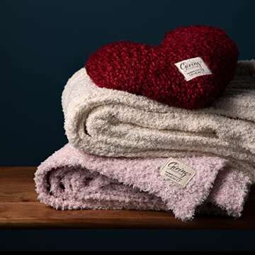 Comforting DEMDACO Giving Heart Pillow in Cranberry Red