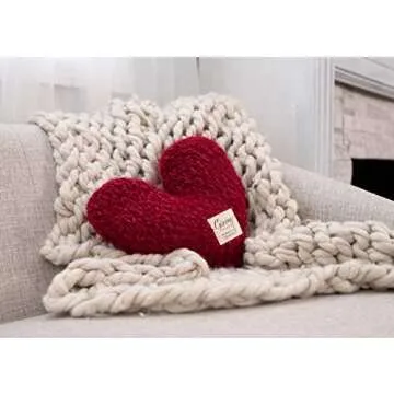 Comforting DEMDACO Giving Heart Pillow in Cranberry Red