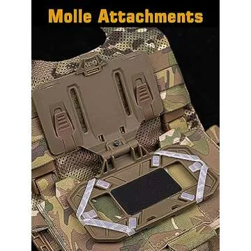EralcNa Tactical Gear Plate Carrier Vest Accessories Phone Chest Mount Holder For Screen Size 4.7"-6.7",Tan