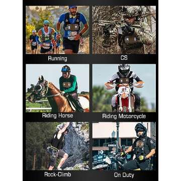 EralcNa Tactical Gear Plate Carrier Vest Accessories Phone Chest Mount Holder For Screen Size 4.7"-6.7",Tan