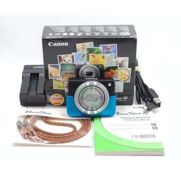 Canon PowerShot N 12.1 MP CMOS Digital Camera with 8x Optical Zoom and 28mm Wide-Angle Lens (Black)
