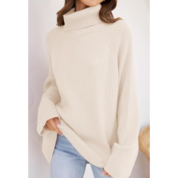 Comfortable Oversized Turtleneck Sweater for Women