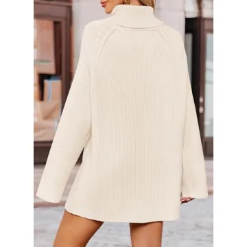 Comfortable Oversized Turtleneck Sweater for Women