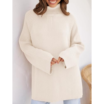 Comfortable Oversized Turtleneck Sweater for Women