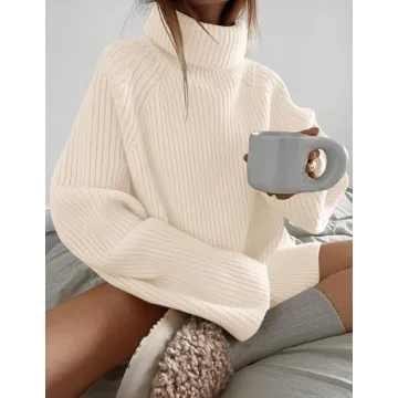 Comfortable Oversized Turtleneck Sweater for Women