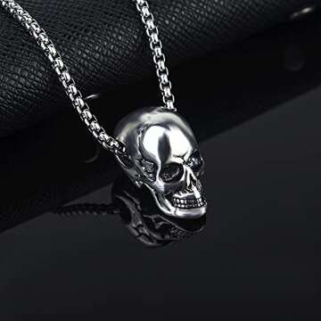 Stylish Pirate Skull Necklace for Men and Women