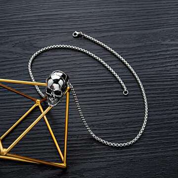 Stylish Pirate Skull Necklace for Men and Women