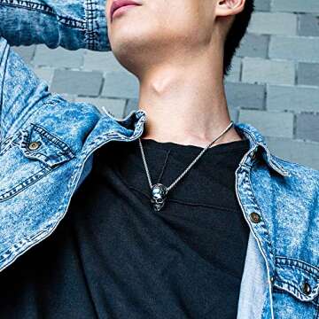 Stylish Pirate Skull Necklace for Men and Women