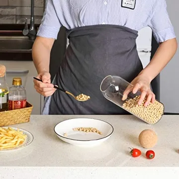 ComSaf 42 OZ Decorative Glass Storage Jar with Cork Lid