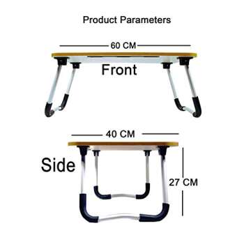 Foldable Bed Tray Lap Desk, Portable Lap Desk for Laptop, Notebook Table, Small Desk with Phone Slots Folding Laptop Stand, Perfect for Watching Movie on Bed Or As Personal Dinning Table