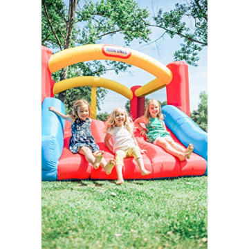Little Tikes Jump 'n Slide Inflatable Bouncer Includes Heavy Duty Blower With GFCI, Stakes, Repair Patches, And Storage Bag, for Kids Ages 3-8 Years