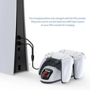 Fast Charging PS5 Controller Charger with LED Indicator