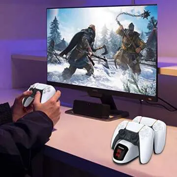 Fast Charging PS5 Controller Charger with LED Indicator