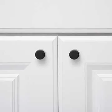 Amazon Basics Whistle Cabinet Knob 25-Pack Flat Black