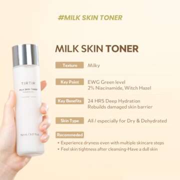 TIRTIR Milk Skin Rice Toner Light for Instant Hydration
