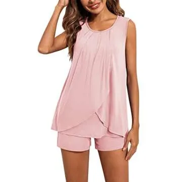 Ekouaer Women's Soft Nursing Pajamas Set for Moms