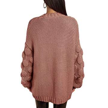 Yacooh Women's Chunky Open Front Knitted Cardigan