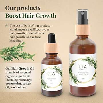 Lia Organics Rosemary Hair Growth Scalp Spray