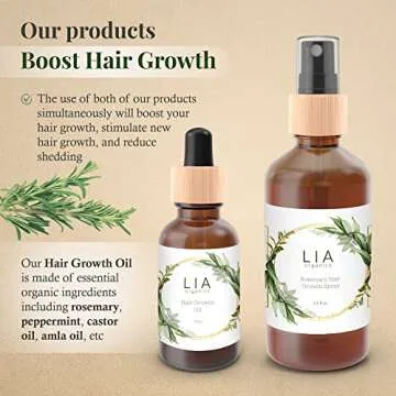Lia Organics Rosemary Hair Growth Scalp Spray