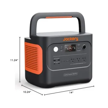 Jackery Explorer 1000 Plus Portable Power Station,1264Wh Solar Generator (Solar Panel Not Included) with 2000W Output, Expandable to 5kWh for Camping, Road Trips and Home Backup